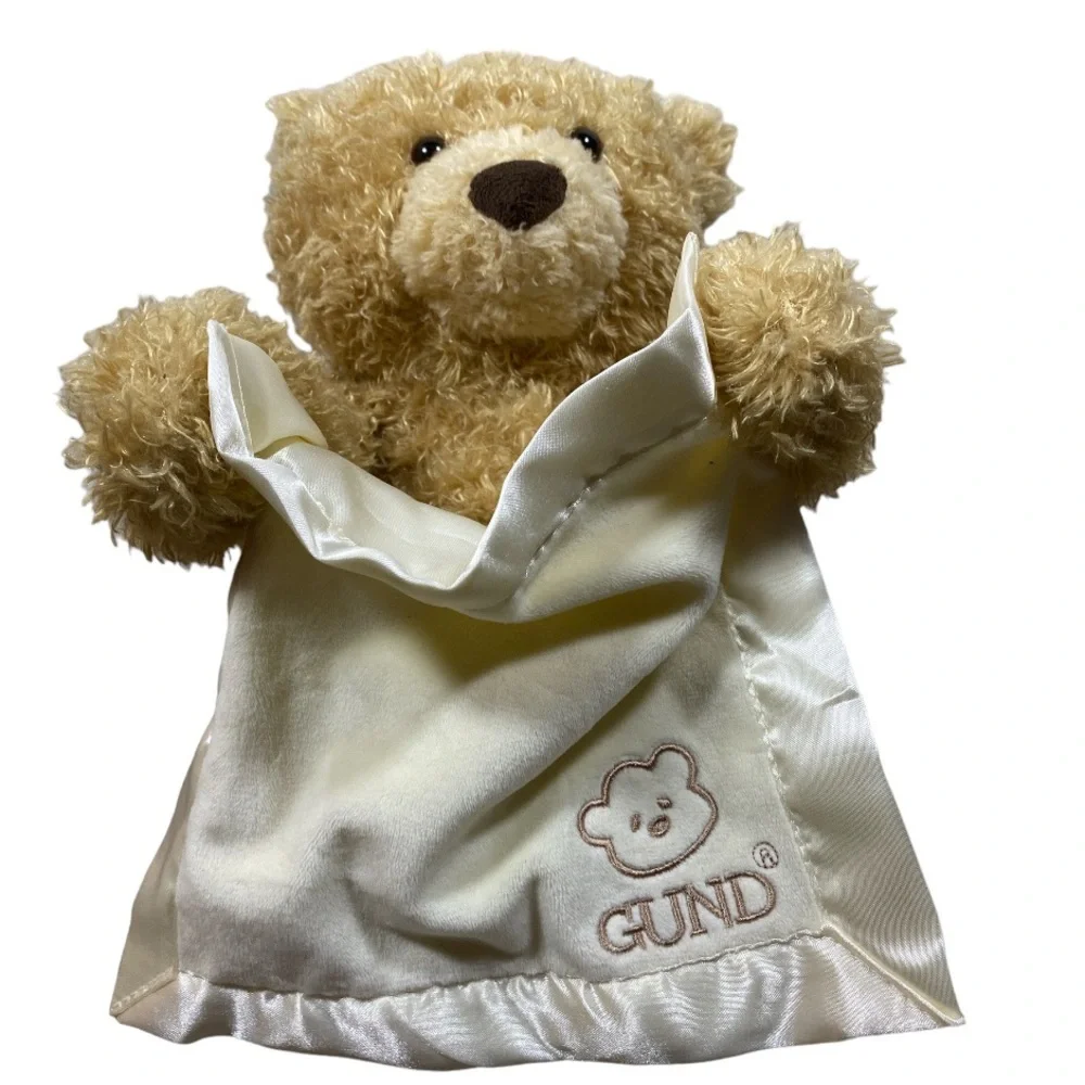 BABY GUND Peek-a-boo Plush Bear (Does not come with batteries)